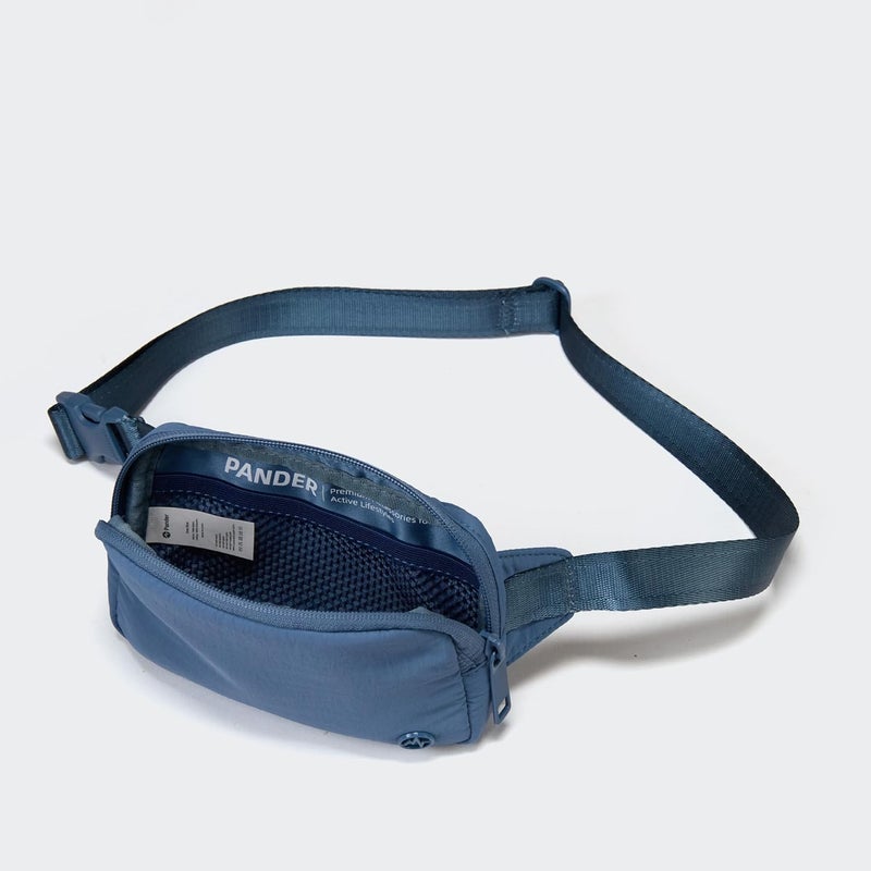 Pander Mini Belt Bag – Ultra Compact, Fits 6.7” Phone, Lipstick, Earbuds, Essentials, Small Crossbody Waist Purse, Denim Blue - Image 4